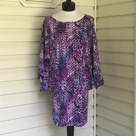 purple swim cover up